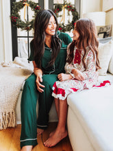 Women's Relaxed Pajama Set - Dark Emerald
